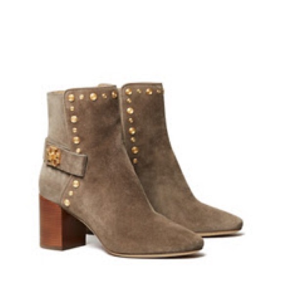 Tory Burch Kira 70mm suede bootie in bisonte